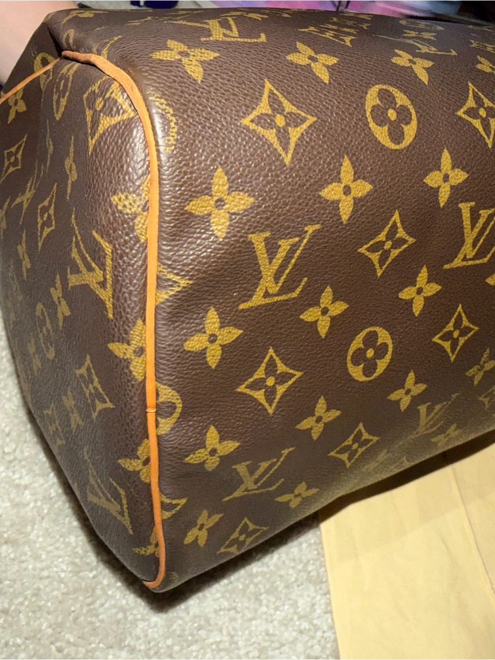 Louis Vuitton Monogram Speedy 30 Handbag in Brown and Tan